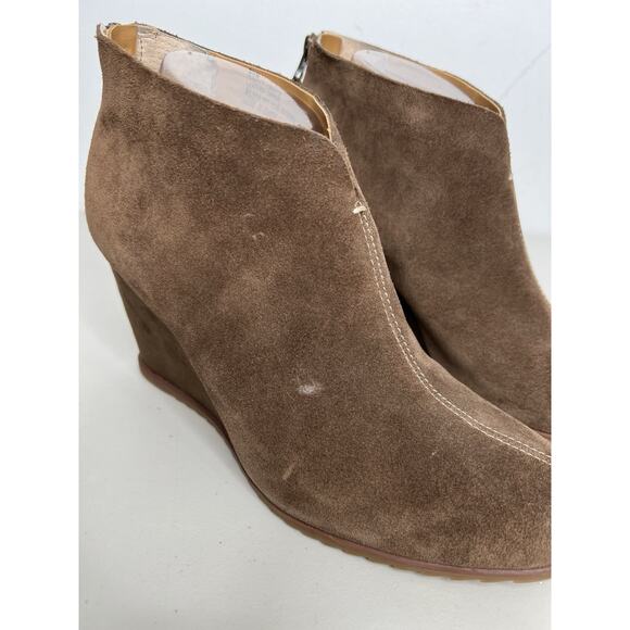 KORKS Kork-Ease Wedge Brown Suede Leather Boot Bootie Women’s Size 9.5 - Picture 2 of 9